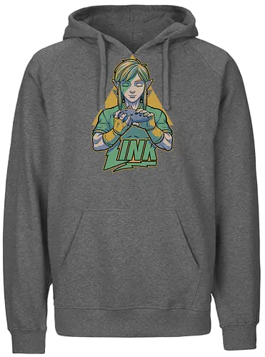 Glam Rock Elf - video game, rpg, fantasy adventure, elf, classic, music, rock and roll, ocarina - Fairtrade Hoodie
