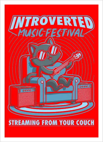 Introverted Music Cat