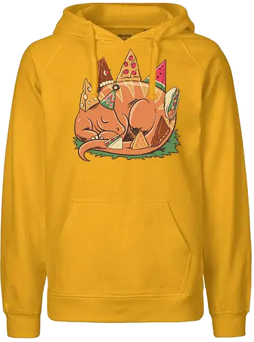SNACKASAURUS SNOOZE - pizza, dinosaurus, dino, graffiti, tropical, eat, kaiju, japan, american, love, food, reptile, monster, watermelon, tacos, chocolate, birthday, cheese, cake, sandwich, waffle - Fairtrade Hoodie