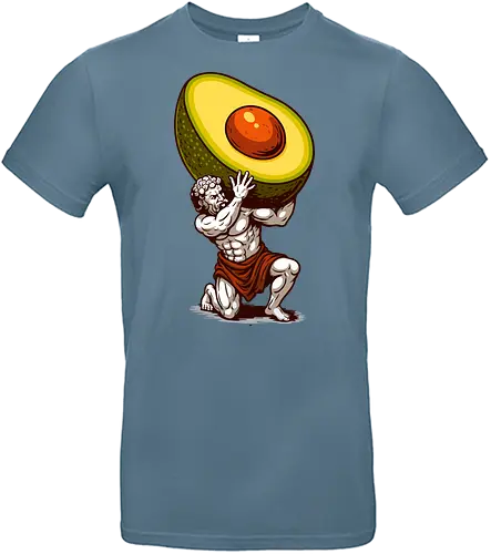 Avocado Atlas - Atlas, Avocado, Essen, lustig, lustige Avocado, Geek, griechisch, griechische Mythologie, lm2kone, griechische Statue, Humor, Old School, Pop-Art, Vintage - Standard T-Shirt
