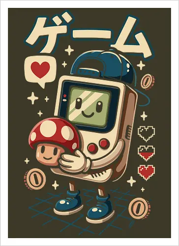 Lustiges süßes Retro-Gaming