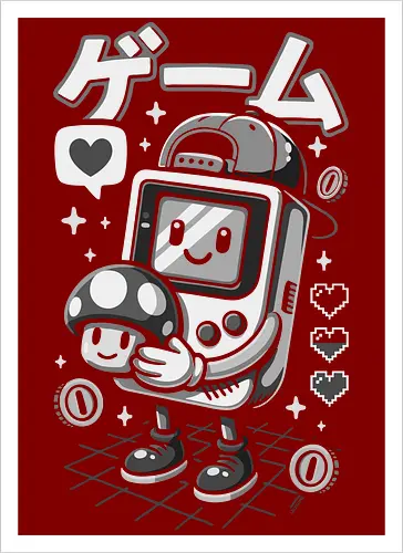 Lustiges süßes Retro-Gaming - Alt