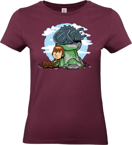 Relax with my dragon - how to train your dragon, dragon, movie, cartoon, kids, parody, demonigote - Standard T-Shirt (Frauen)