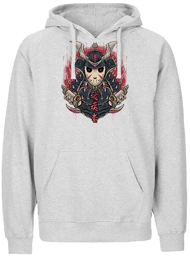 oni no jason  - horror, halloween, cool, cute, fun, satan, parody, demon, devil, samurai, japanese, nightmare - Fairtrade Hoodie