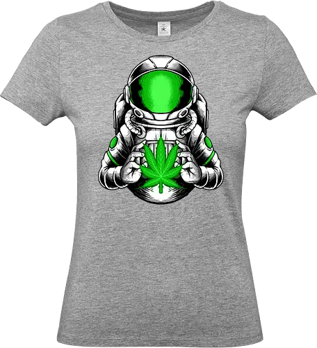 little hope  - cannabis, astronaut, hope, 420, space, galactic, galaxy, cool, leaf, nature - Standard T-Shirt (Frauen)
