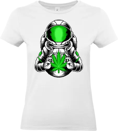 little hope  - cannabis, astronaut, hope, 420, space, galactic, galaxy, cool, leaf, nature - Standard T-Shirt (Frauen)