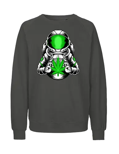 little hope  - cannabis, astronaut, hope, 420, space, galactic, galaxy, cool, leaf, nature - Fairtrade Sweatshirt