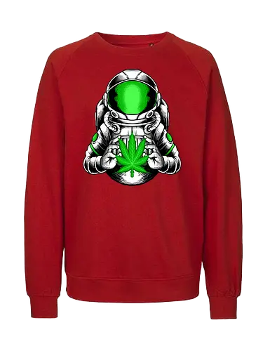 little hope  - cannabis, astronaut, hope, 420, space, galactic, galaxy, cool, leaf, nature - Fairtrade Sweatshirt