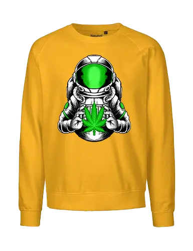 little hope  - cannabis, astronaut, hope, 420, space, galactic, galaxy, cool, leaf, nature - Fairtrade Sweatshirt