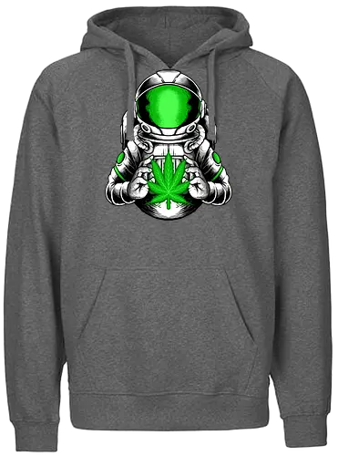 little hope  - cannabis, astronaut, hope, 420, space, galactic, galaxy, cool, leaf, nature - Fairtrade Hoodie