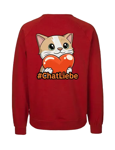 #ChatLiebe - Twitch, Streamer, Katze, Smilow - Fairtrade Sweatshirt