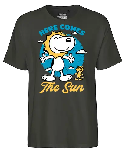 Beagle Summer Music - Summertime, Summer, Wave, Pet, Dog, Beagle, Beach, Adventure, Classic, Vintage, Retro, Cartoon, Sun, Sunny, music, musical, song, lyrics, quote - Fairtrade T-Shirt