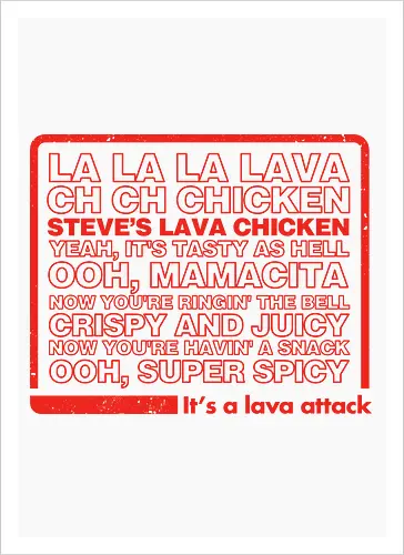 Steves Lava Chicken List