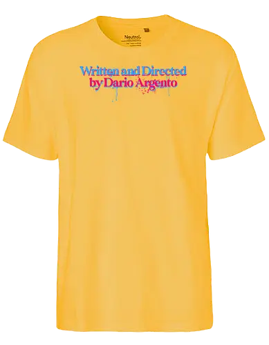 Written and directed by Dario Argento - Dario argento, horror, Italian, giallo, retro horror, mystery, 1980s, 80s, director, directed by - Fairtrade T-Shirt