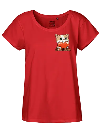 #ChatLiebePocket - Smilow, Twitch, Streamer, Katze - Fairtrade Girl Shirt