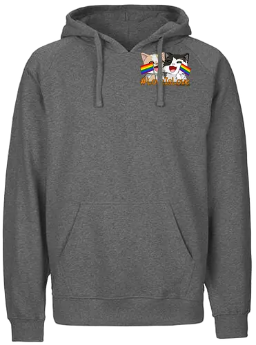 #LoveIsLovePocket - Smilow, Twitch, Streamer, Katze - Fairtrade Hoodie