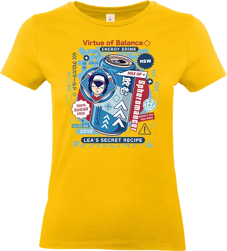 True Spheromancer Energy Drink - crosscode, lea, game, gaming, gamer, video game, indie game, rpg, action rpg, spheromancer, rookie harbor, jrpg, geek, nerd, energy drink - Standard T-Shirt (Frauen)
