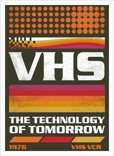 VHS Tech - VHS Tech, vhs, video tape, cassette, old tech, retro, vintage, video player - Kunstdruck