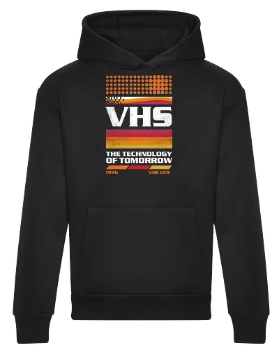 VHS Tech - VHS Tech, vhs, video tape, cassette, old tech, retro, vintage, video player - Heavyweight Hoodie