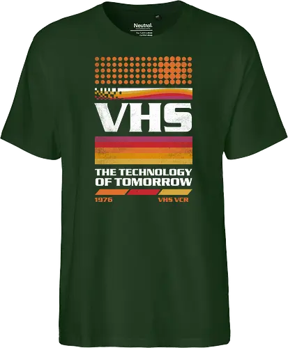 VHS Tech - VHS Tech, vhs, video tape, cassette, old tech, retro, vintage, video player - Fairtrade T-Shirt
