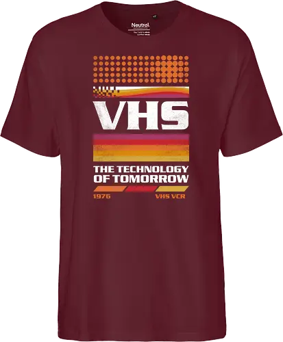 VHS Tech - VHS Tech, vhs, video tape, cassette, old tech, retro, vintage, video player - Fairtrade T-Shirt