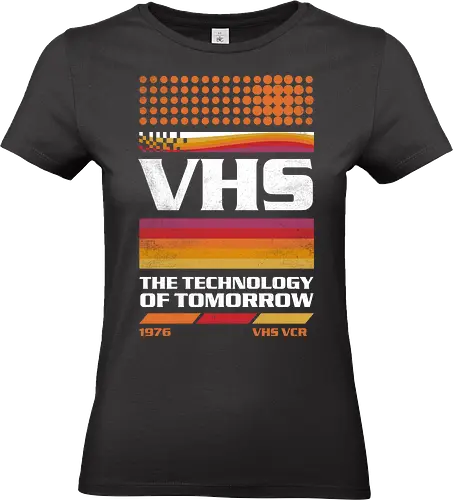 VHS Tech - VHS Tech, vhs, video tape, cassette, old tech, retro, vintage, video player - Standard T-Shirt (Frauen)
