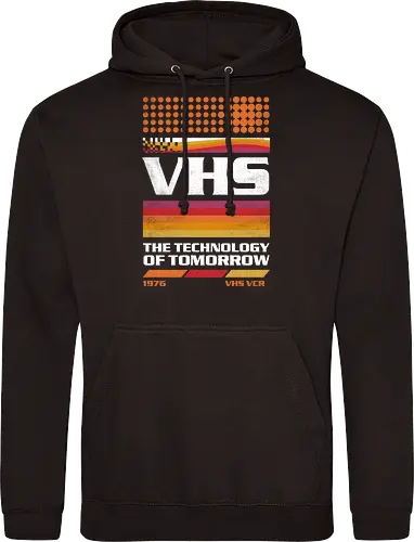 VHS Tech - VHS Tech, vhs, video tape, cassette, old tech, retro, vintage, video player - Standard Hoodie