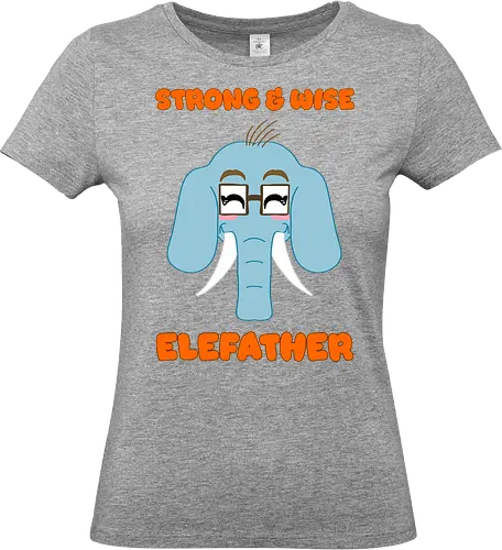Kawaii Elefather - Cartoon Elefant, sanfter Riese Papa, blauer Elefant Design, süßes Papa Motiv, cleveres Papa Shirt, Elefant mit Brille, cooler Vater Look, emotionales Papa Shirt, Papa mit Stoßzähnen, Überraschung zum Vatertag, witziges Papa Design, kawaii, lustiges Papa Design, Elefanten Papa, Vatertag Humor, süßes Tier Wortspiel, Elefather Shirt, starker Papa, weiser Papa, Papa mit Brille, Papa Witz Stil, Elefanten Wortspiel, niedliches Papa Shirt, Papa Wertschätzung, Papa Illustration, Vatertags T-Shirt - Standard T-Shirt (Frauen)