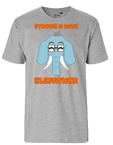 Kawaii Elefather - Cartoon Elefant, sanfter Riese Papa, blauer Elefant Design, süßes Papa Motiv, cleveres Papa Shirt, Elefant mit Brille, cooler Vater Look, emotionales Papa Shirt, Papa mit Stoßzähnen, Überraschung zum Vatertag, witziges Papa Design, kawaii, lustiges Papa Design, Elefanten Papa, Vatertag Humor, süßes Tier Wortspiel, Elefather Shirt, starker Papa, weiser Papa, Papa mit Brille, Papa Witz Stil, Elefanten Wortspiel, niedliches Papa Shirt, Papa Wertschätzung, Papa Illustration, Vatertags T-Shirt - Fairtrade T-Shirt