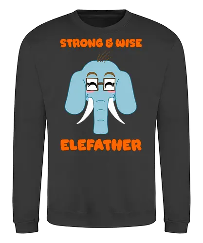 Kawaii Elefather - Cartoon Elefant, sanfter Riese Papa, blauer Elefant Design, süßes Papa Motiv, cleveres Papa Shirt, Elefant mit Brille, cooler Vater Look, emotionales Papa Shirt, Papa mit Stoßzähnen, Überraschung zum Vatertag, witziges Papa Design, kawaii, lustiges Papa Design, Elefanten Papa, Vatertag Humor, süßes Tier Wortspiel, Elefather Shirt, starker Papa, weiser Papa, Papa mit Brille, Papa Witz Stil, Elefanten Wortspiel, niedliches Papa Shirt, Papa Wertschätzung, Papa Illustration, Vatertags T-Shirt - Sweatshirt
