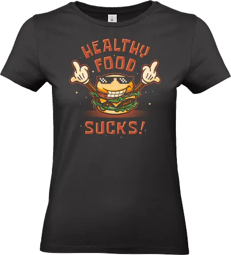 Fucking Burger - burger, fast food, eat trash, no diet, vintage, flat design, typography, lettering, junk food, foodies, self love, be yourself, cheese burger, hamburger, health, workout, retro, graphic design - Standard T-Shirt (Frauen)