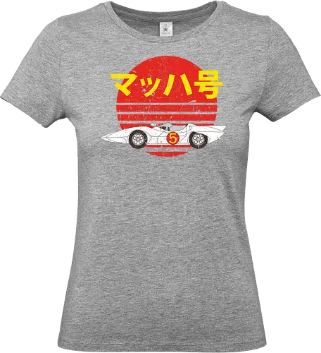 Mach 5 - Speed Retro - speed racer, 60s, cartoon, f1, formula 1, formula one, japanese, japanimation, mach 5, nascar, trixie, tv, go speed racer go, lemans - Standard T-Shirt (Frauen)