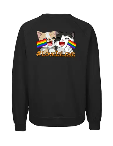 #LoveIsLoveBack - Twitch, Streamer, Katze, Smilow - Fairtrade Sweatshirt