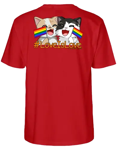 #LoveIsLoveBack - Twitch, Streamer, Katze, Smilow - Fairtrade T-Shirt