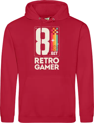 Retro Gamer Pixel 8 Bit - weiß
