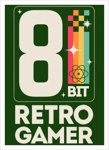 Retro Gamer Pixel 8 Bit - weiß