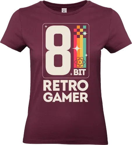 Retro Gamer Pixel 8 Bit - weiß - 8-Bit, 8-Bit-Videospiel, Ästhetik, Lustig, Lustige Retro-Spiele, Gaming, Geek, Illustration, Retro-Gamer, Retro-Spiele, Retro-Gaming, Videospiele, 80er, 80er - Standard T-Shirt (Frauen)