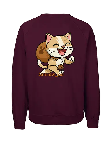 #LootGoblinBack - Twitch, Streamer, Katze, Smilow, Lootgoblin - Fairtrade Sweatshirt