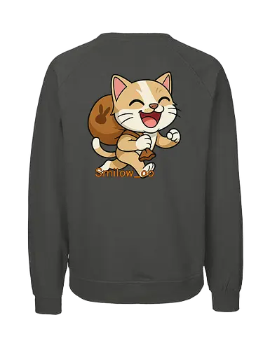#LootGoblinBack - Twitch, Streamer, Katze, Smilow, Lootgoblin - Fairtrade Sweatshirt