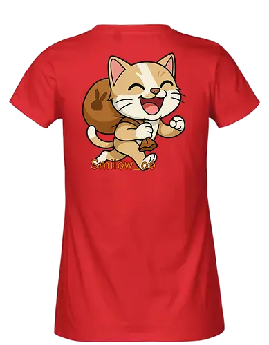 #LootGoblinBack - Twitch, Streamer, Katze, Smilow, Lootgoblin - Fairtrade Girl Shirt