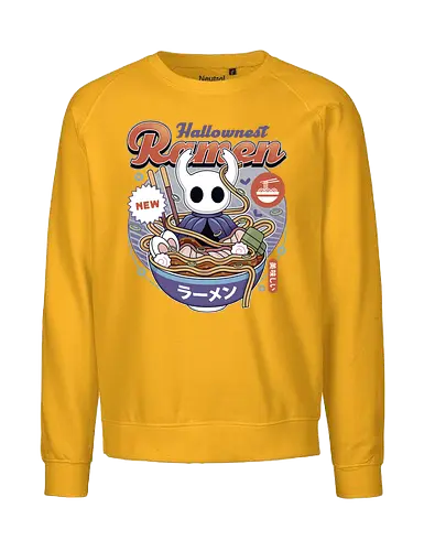 Hallownest Ramen Vintage - Bug Knight, hallownest, the knight, hollow, knight, hornet, indie game, shade, gamer, gaming, video game, silksong, ramen, pale king, grub - Fairtrade Sweatshirt