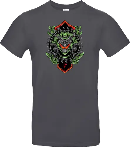 demon hunter  - hunter, cool, helmet, demon, bounty, robot, cyborg, vintage, classic, sword, 80s, 90s, war - Standard T-Shirt