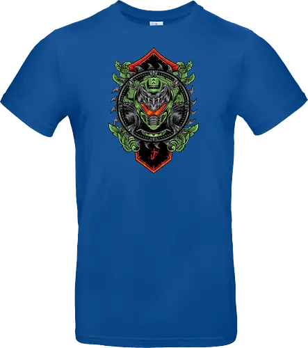 demon hunter  - hunter, cool, helmet, demon, bounty, robot, cyborg, vintage, classic, sword, 80s, 90s, war - Standard T-Shirt