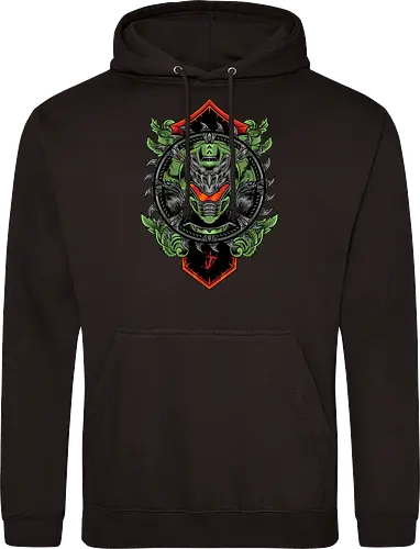 demon hunter  - hunter, cool, helmet, demon, bounty, robot, cyborg, vintage, classic, sword, 80s, 90s, war - Standard Hoodie
