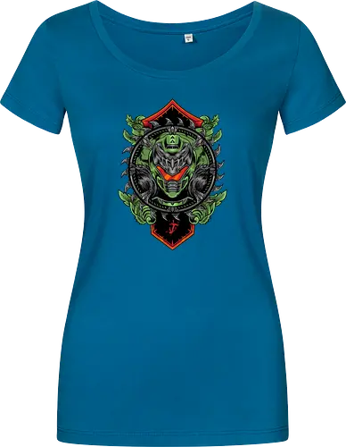 demon hunter  - hunter, cool, helmet, demon, bounty, robot, cyborg, vintage, classic, sword, 80s, 90s, war - Damen T-Shirt