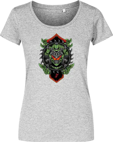 demon hunter  - hunter, cool, helmet, demon, bounty, robot, cyborg, vintage, classic, sword, 80s, 90s, war - Damen T-Shirt