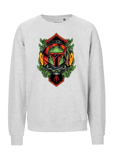 bounty hunter  - hunter, cool, helmet, demon, bounty, robot, cyborg, vintage, classic, sword, 80s, 90s, war - Fairtrade Sweatshirt