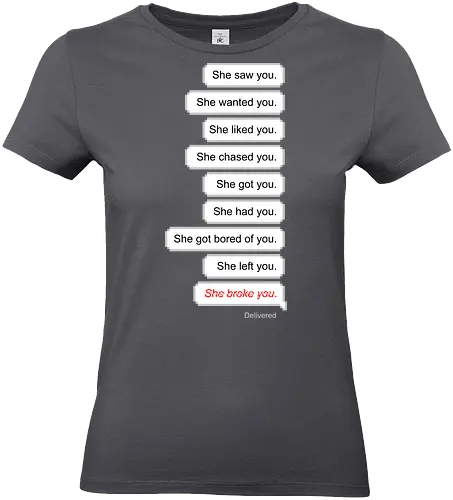 all about you  - love, hate, woman, girl, relationship, chat, heart - Standard T-Shirt (Frauen)