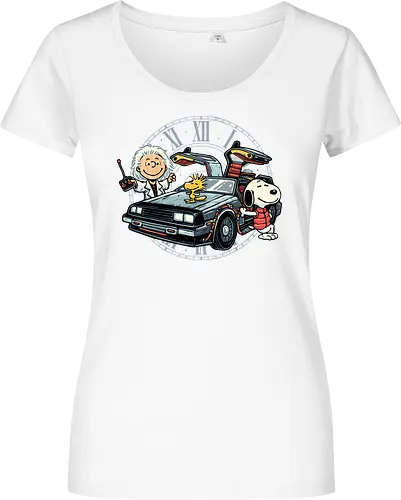 Time Travel Buddies - Cartoons, comics, movie, mash up, parody, funny, humor, time travel - Damen T-Shirt