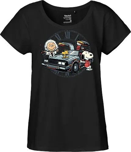 Time Travel Buddies - Cartoons, comics, movie, mash up, parody, funny, humor, time travel - Fairtrade Girl Shirt